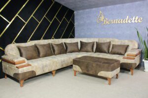 مبلمان رونیکا رنگ استخوانی کد 10017